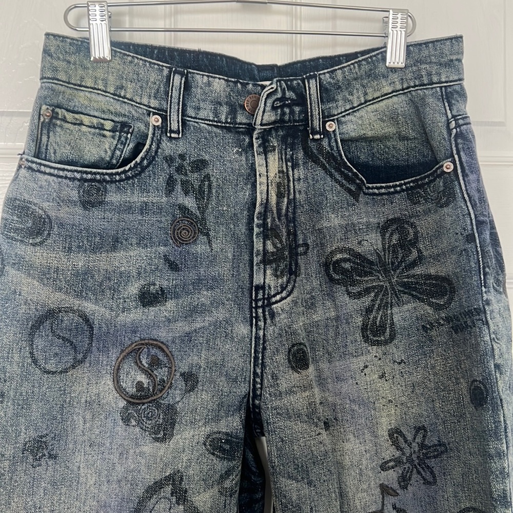 BDG Printed Faded Straight Leg Jean